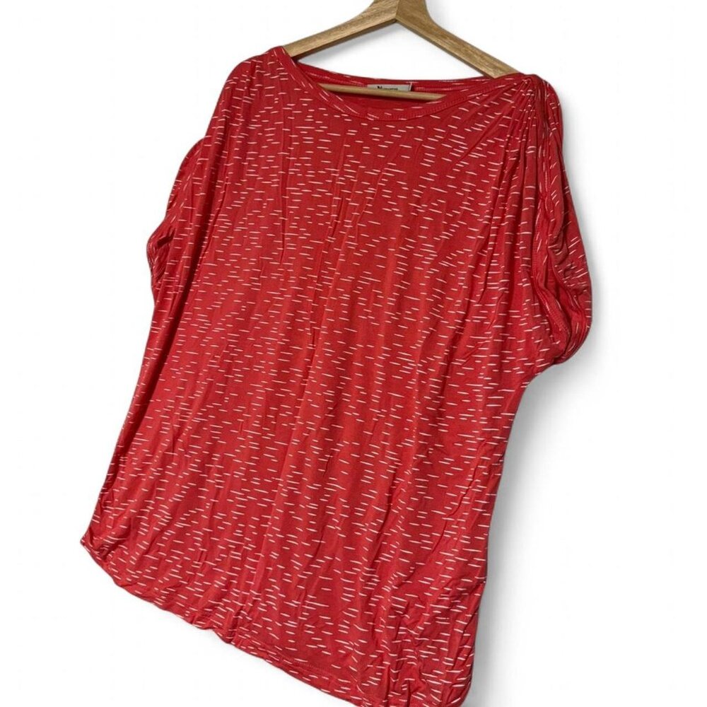 Lascana Yidarton Shirt Women's Size XXL Mottled Red Melange Very Soft
